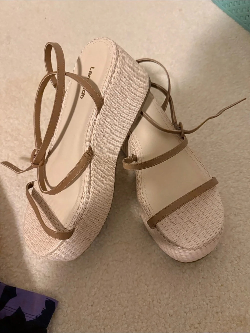 Larroude flatform Sandals size 8.5 new wo box - Picture 2 of 3